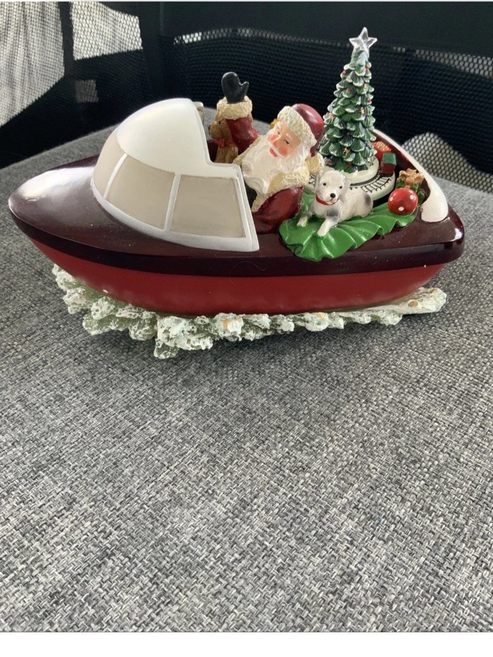 ROMAN INC- CHRISTMAS-MUSICAL SANTA IN BOAT